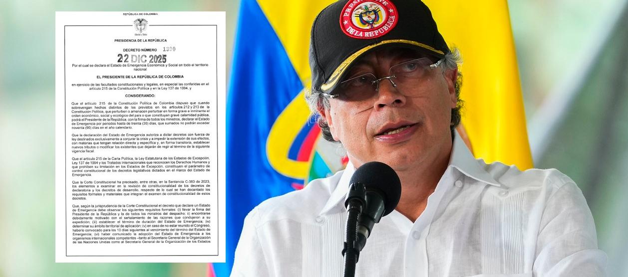 Petro y sus ministros avalaron el decreto de emergencia económica en el país. 