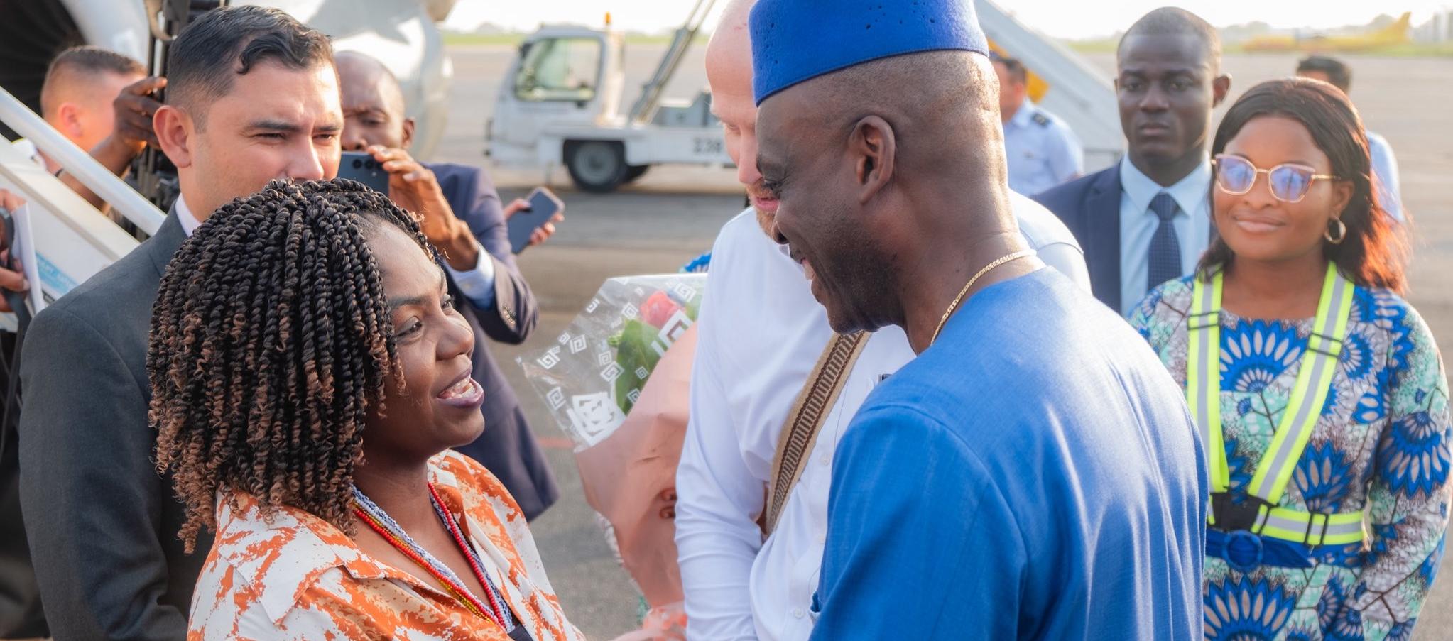 Francia Márquez llegando a Togo