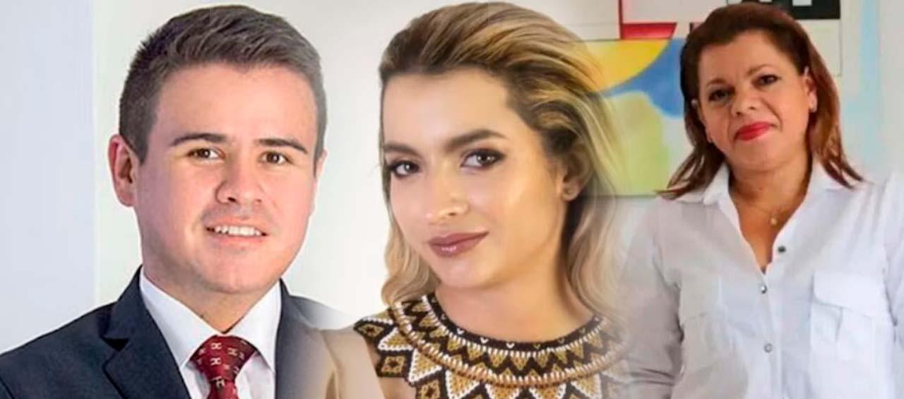 El viceministro Dumar Guevara, Andrea Petro y Mary Luz Herrán.