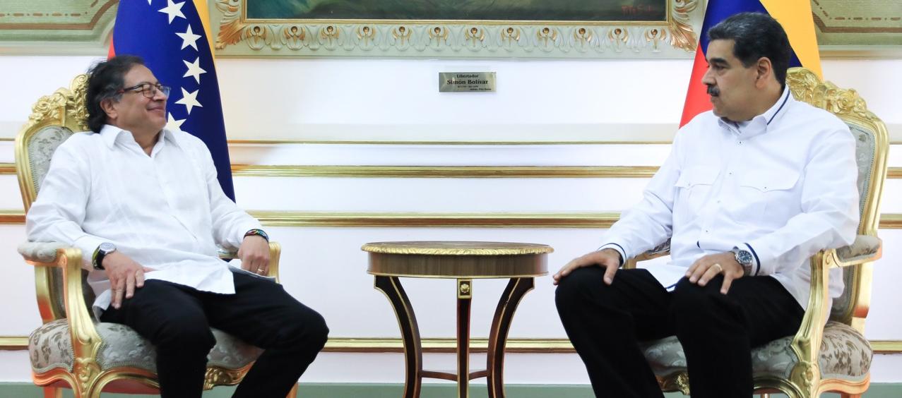 Gustavo Petro y Nicolás Maduro.