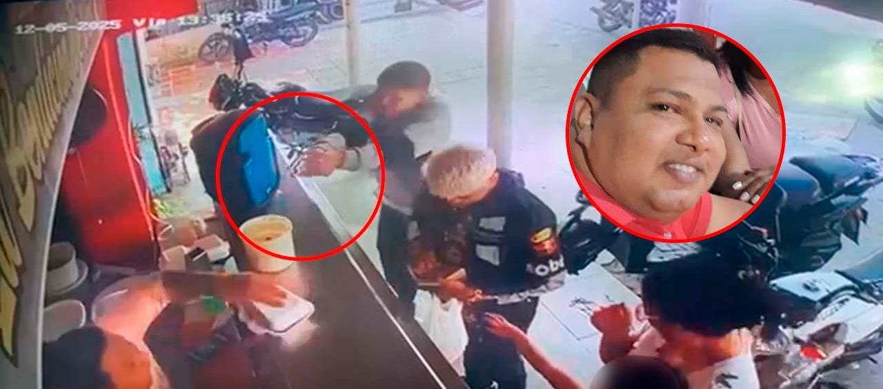 Momento del ataque contra Miguel Tordecilla Díaz. 