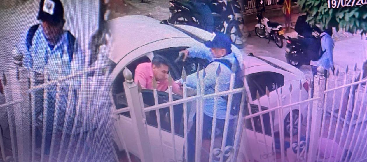 Capturas de videos donde quedó registrado el crimen. 