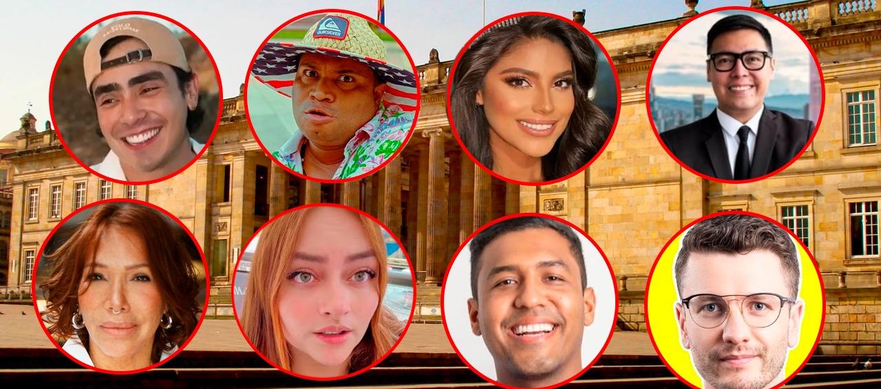 Algunos de los influencers que aspiran al Congreso.