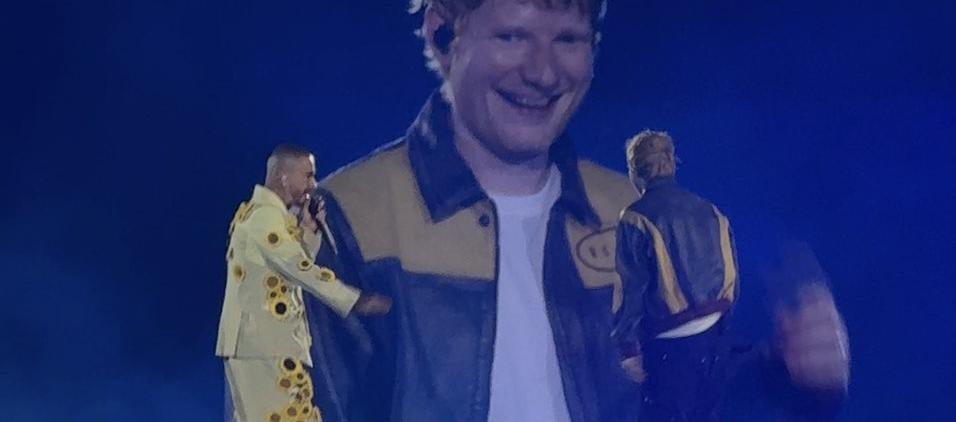 J Balvin con el británico Ed Sheeran.