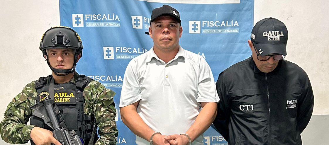 Jheisson Jair Mercado Rangel en poder de las autoridades.