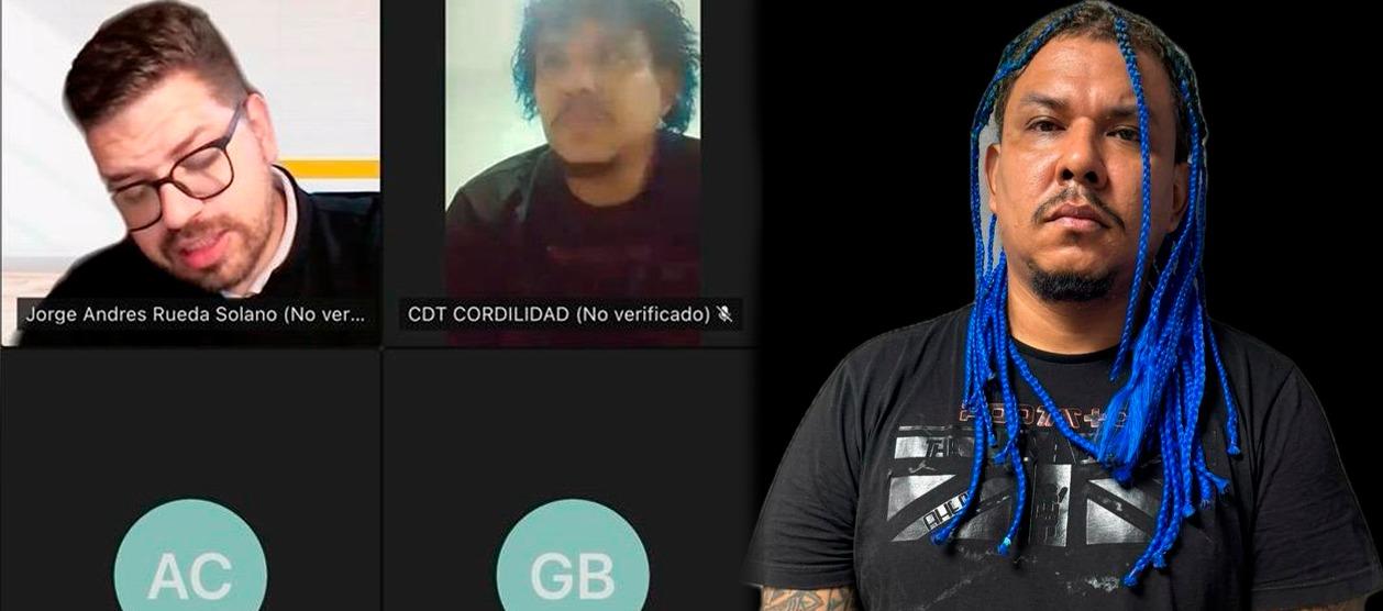 Imagen de la audiencia y de José Ignacio Londoño Corredor, alias ‘Nacho’.