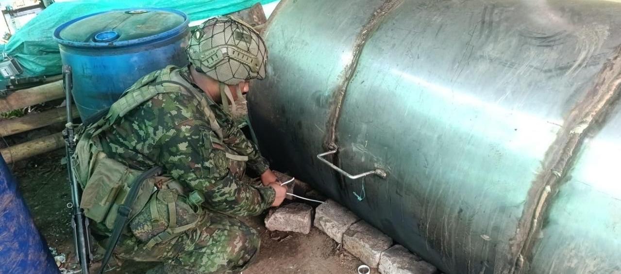 Laboratorio para la producción de clorhidrado de cocaína.