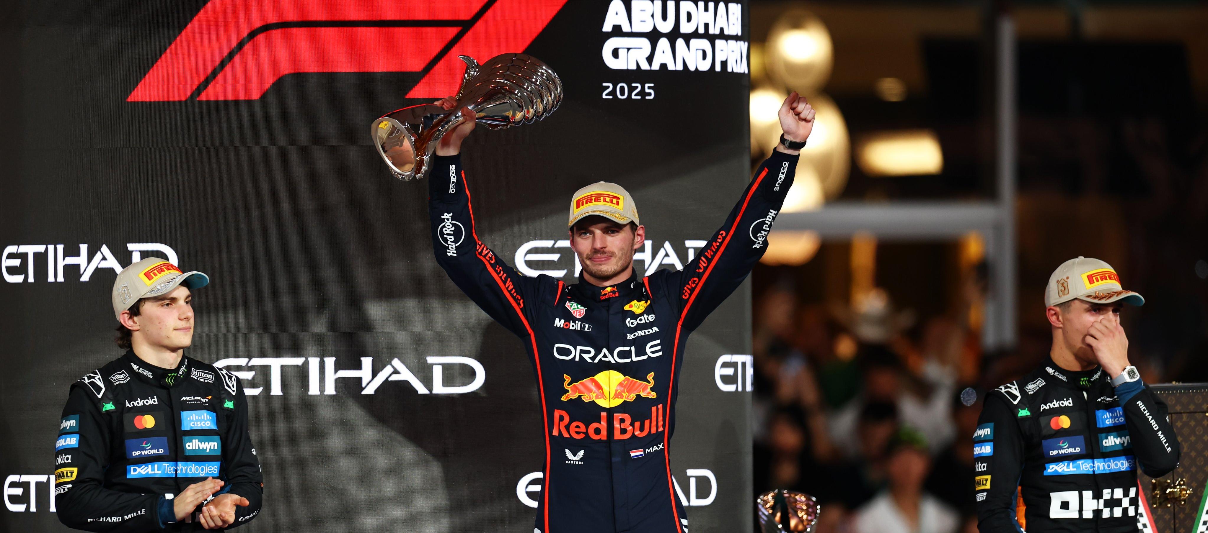 Lando Norris en el pódium