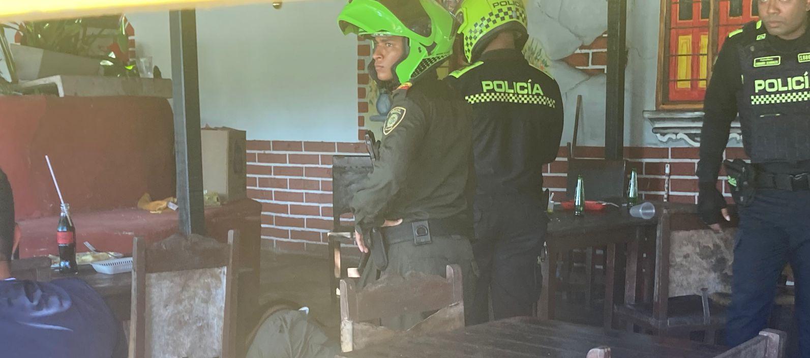 Lugar en donde fue abatido el presunto delincuente.