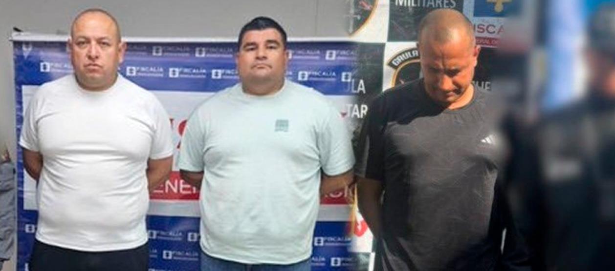 Tres de los militares judicializados. 