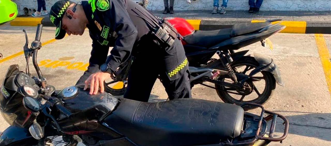 Recuperación de moto robada en Barranquilla. 