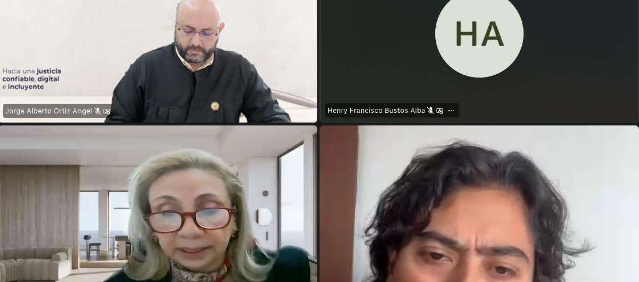 Aspecto de la audiencia de solicitud de medida de aseguramiento contra Nicolás Petro. 