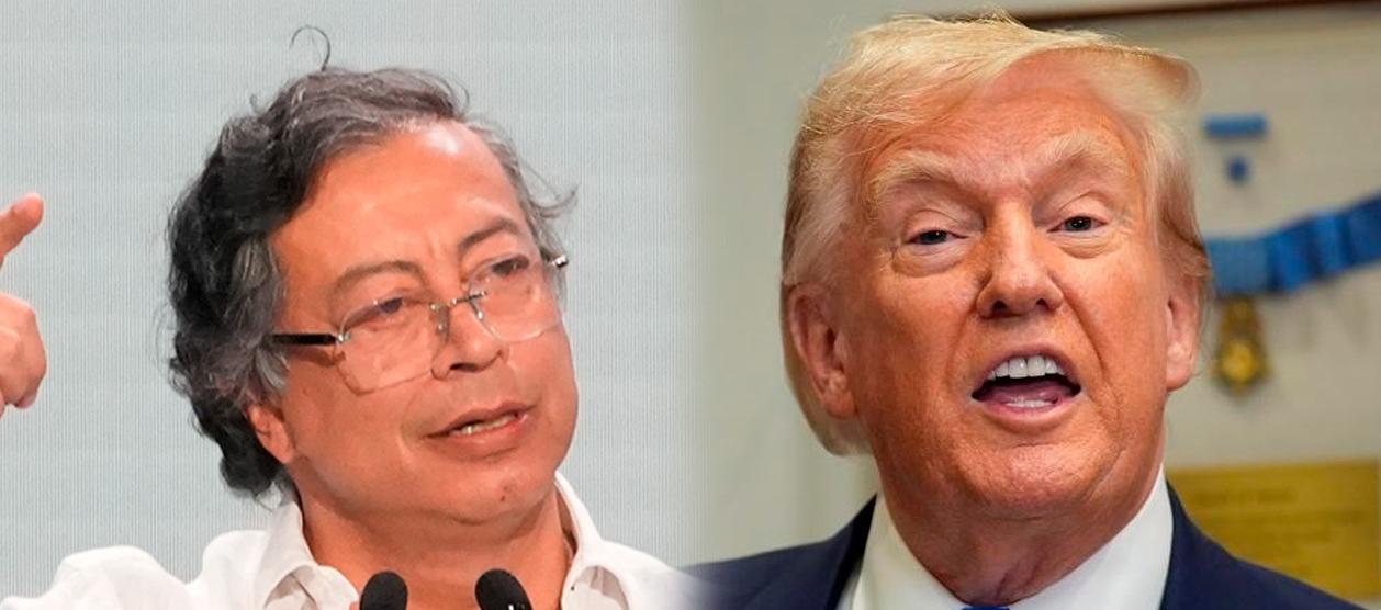 Los presidentes Gustavo Petro y Donald Trump.