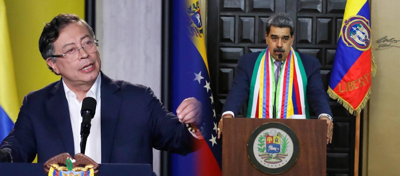 Gustavo Petro y Nicolás Maduro.