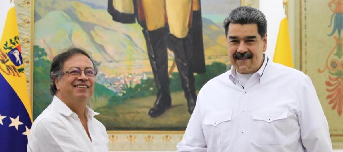 Gustavo Petro y Nicolás Maduro.