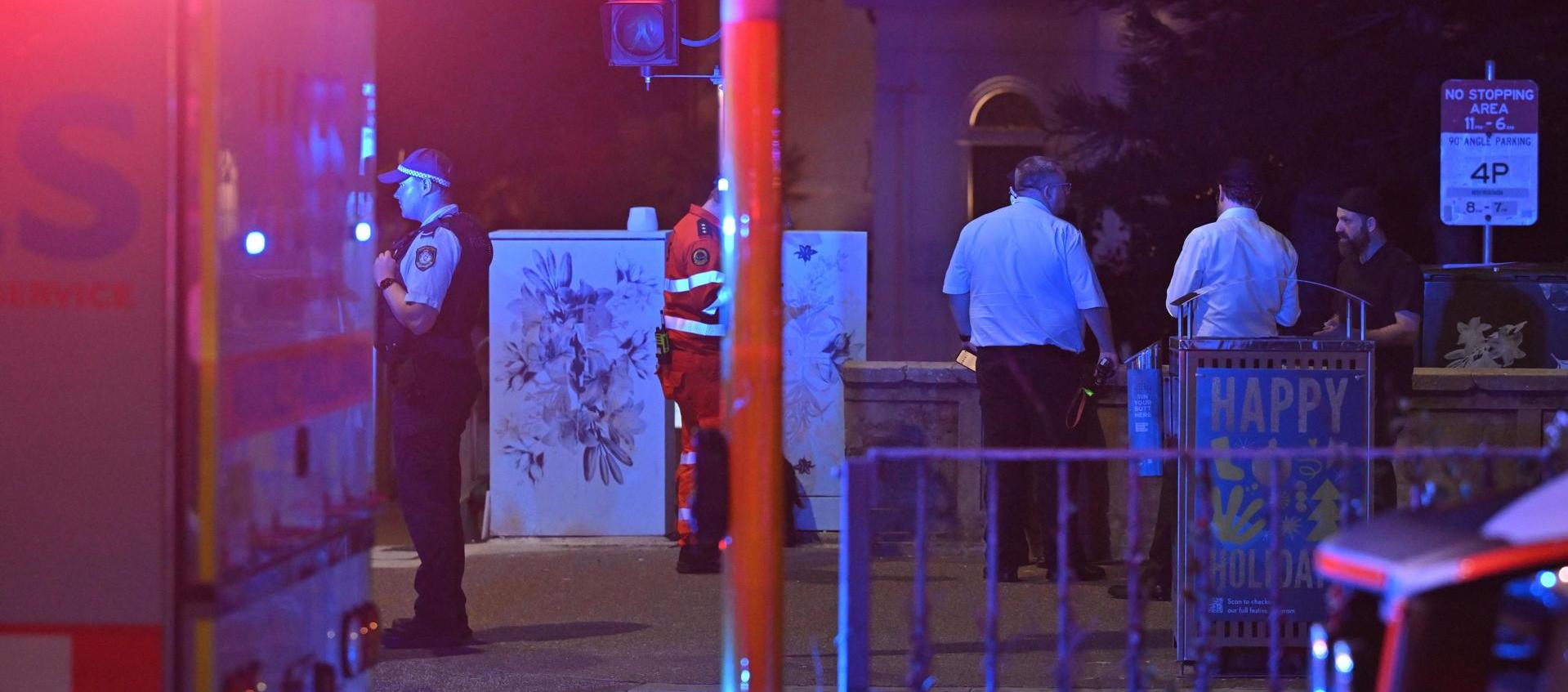 Policía durante el incidente.