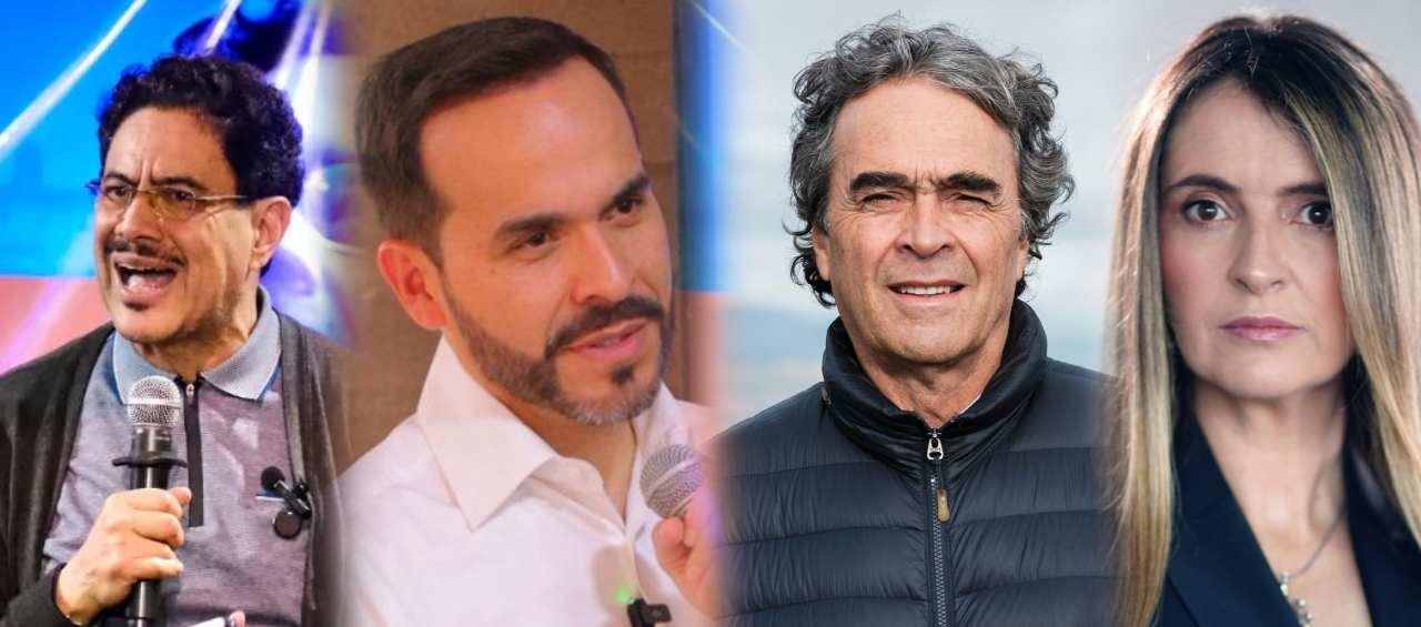 Iván Cepeda, Abelardo De La Espriella, Sergio Fajardo y Paloma Valencia.