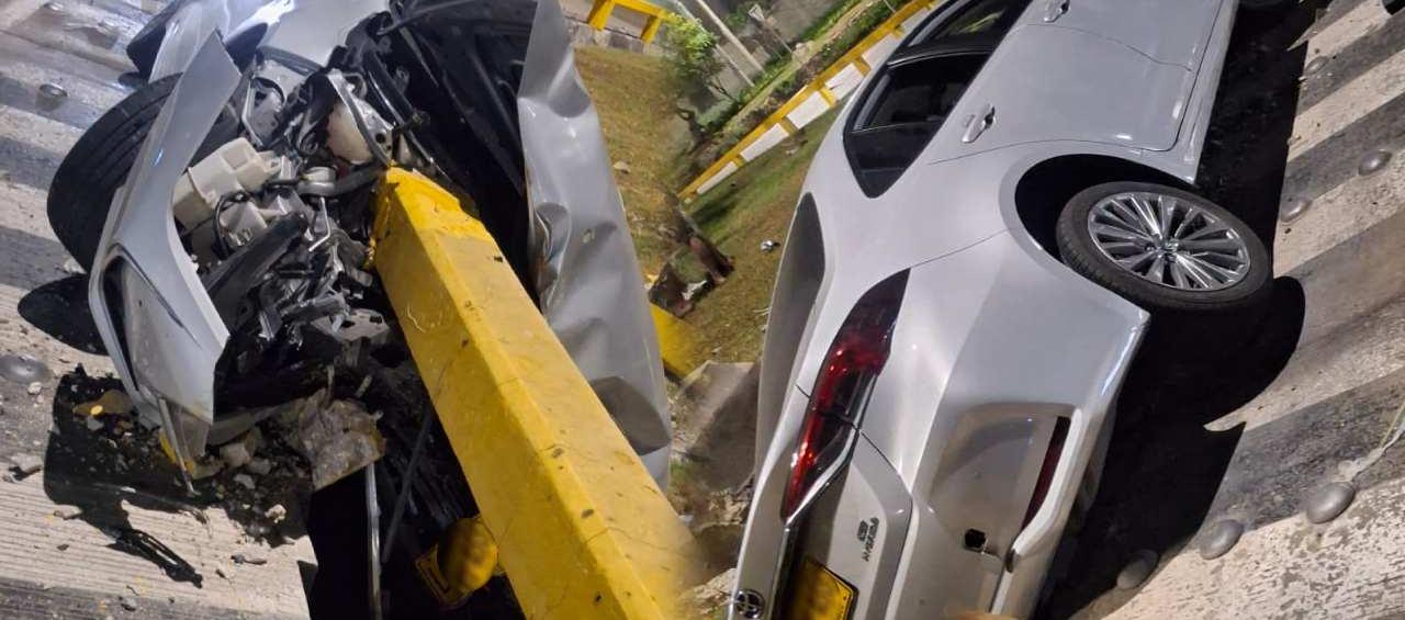 Así quedó el vehículo.