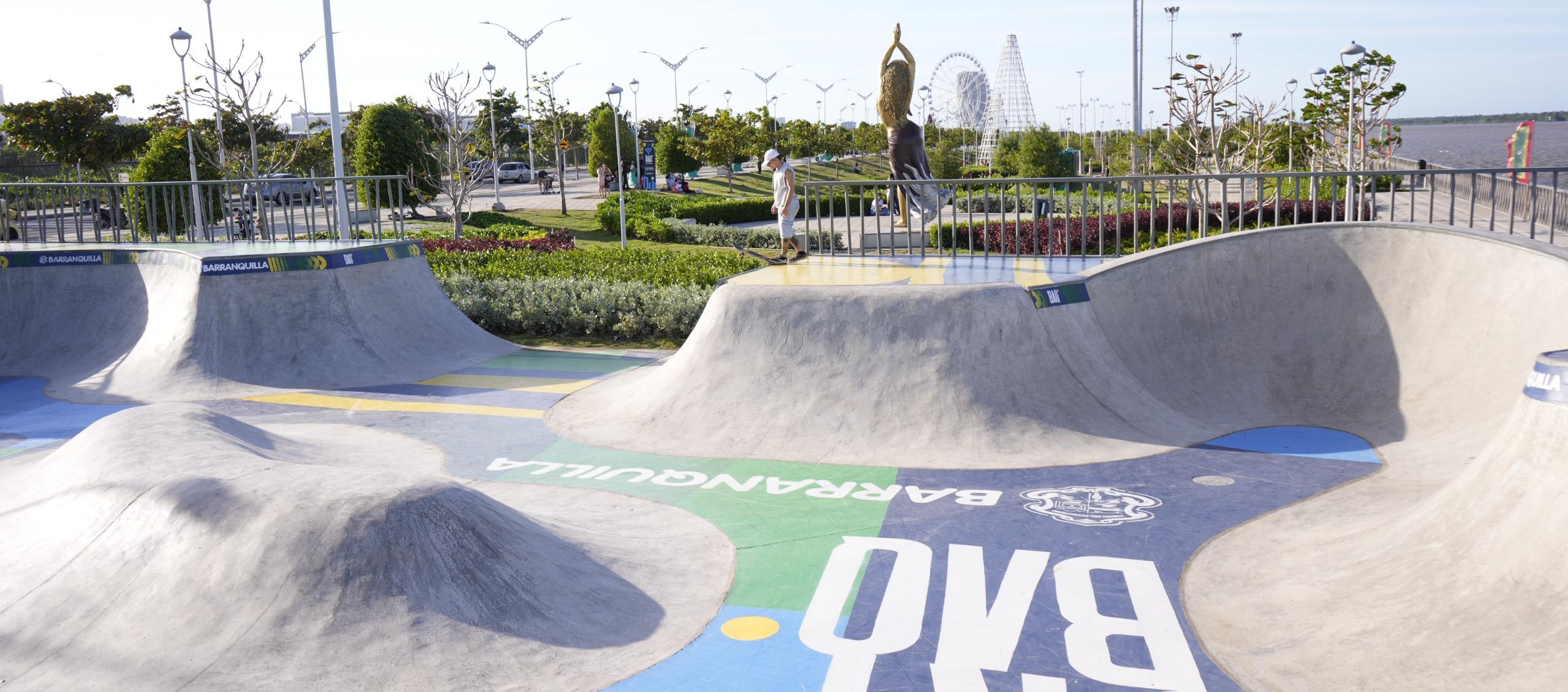 Pista de skatepark en el Gran Malecón del Río.