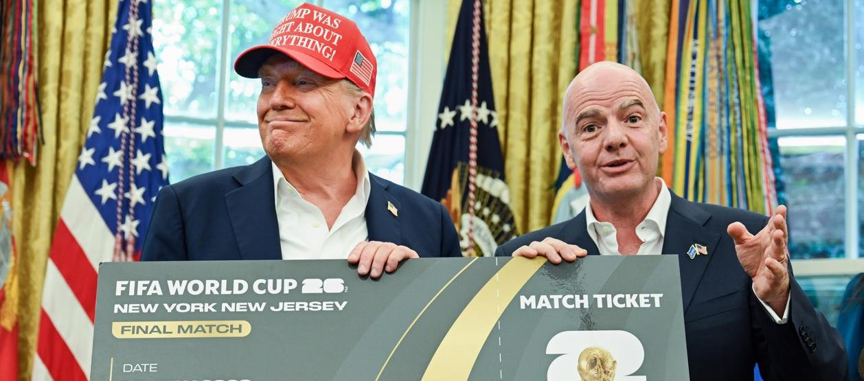 El presidente de los Estados Unidos, Donald Trump, y el presidente de la FIFA, Gianni Infantino.