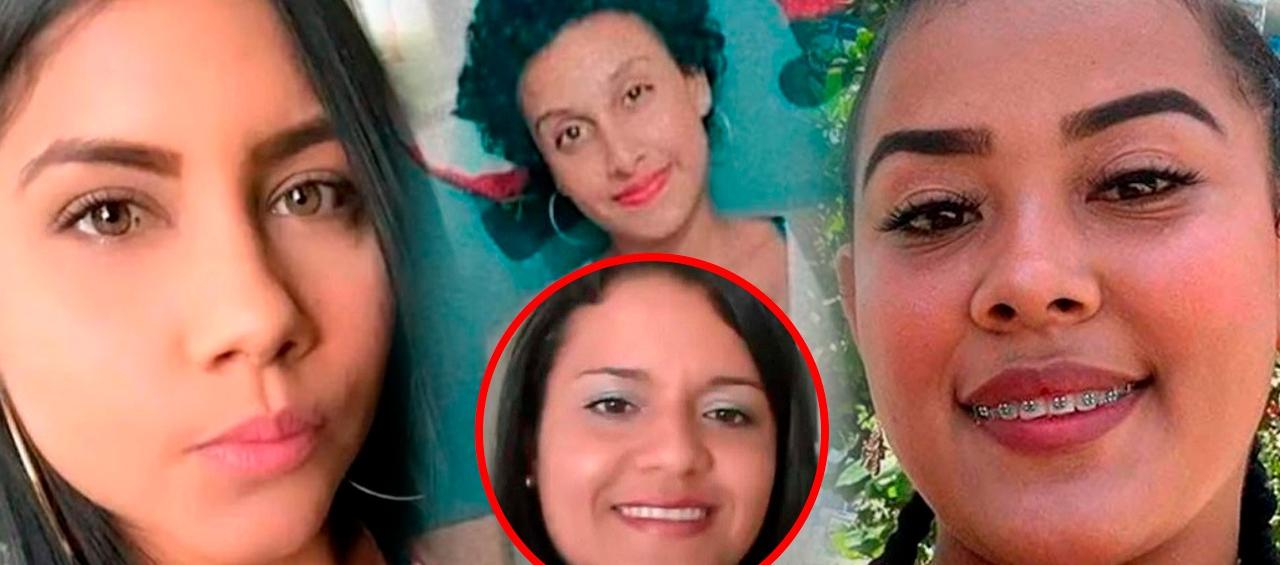 Cuatro de las víctimas de feminicidio. 