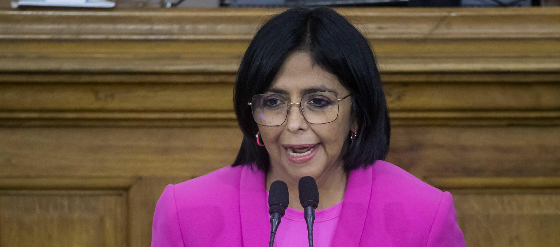 Delcy Rodríguez, vicepresidenta ejecutiva y ministra de Hidrocarburos de Venezuela.
