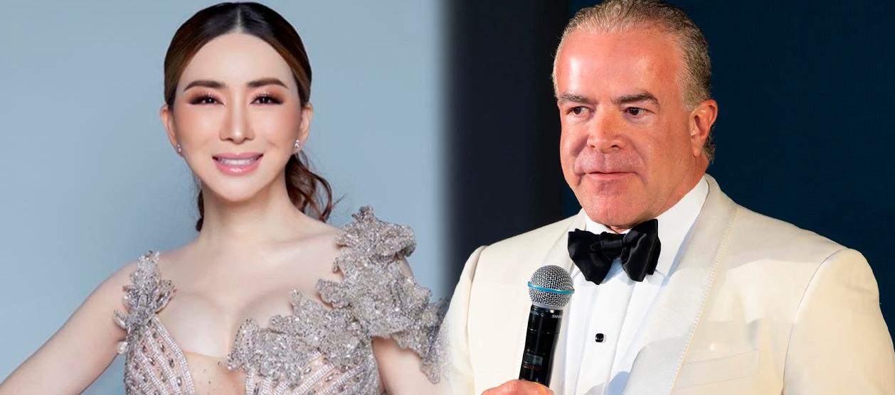 Anne Jakrajutatip y Raúl Rocha Cantú, propietarios de Miss Universo. 