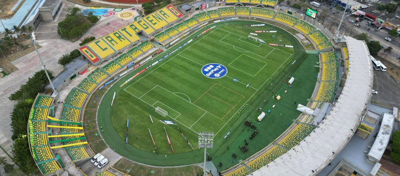Estadio de fútbol Jaime Morón de Cartagena podría ser la sede de los partidos internacionales del Junior en 2026.