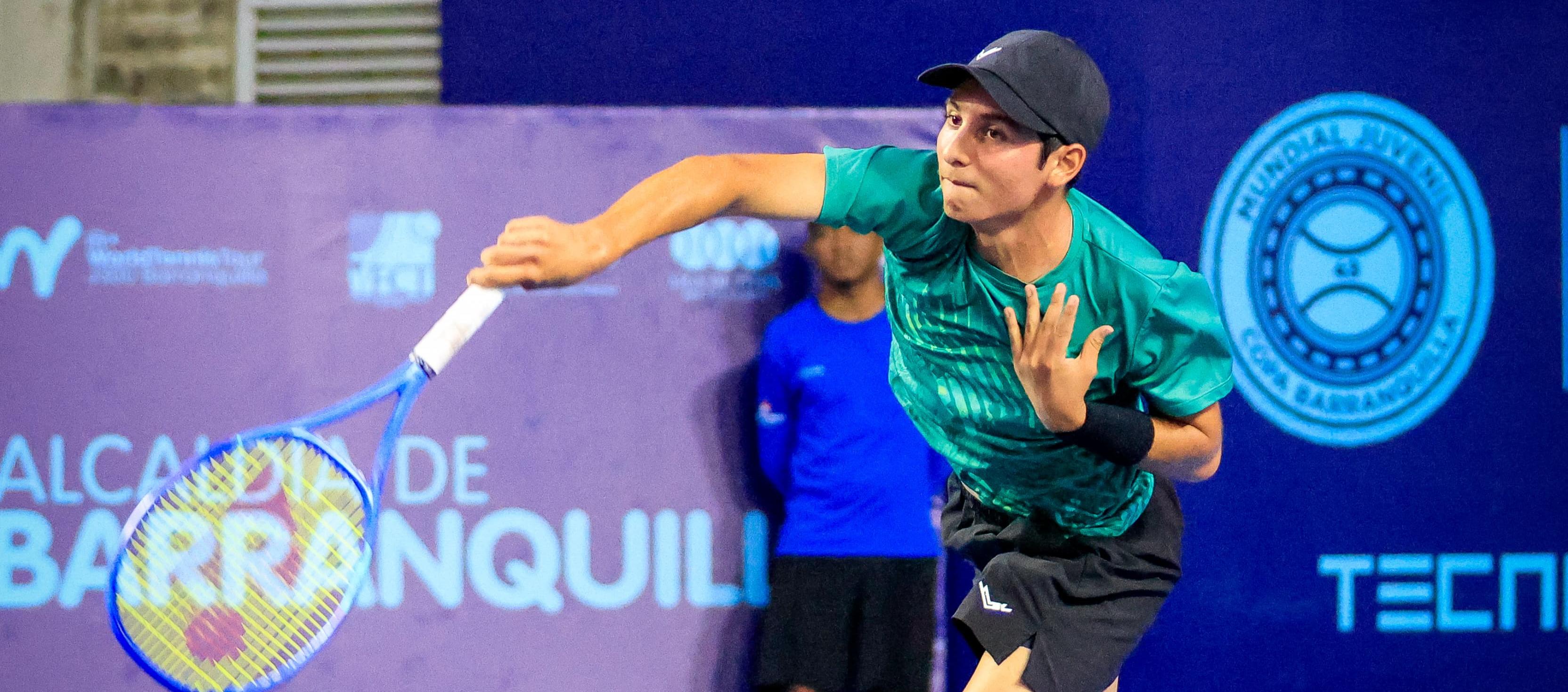El colombiano Alejandro Castellanos durante su partido contra el británico Rhys Lawlor.