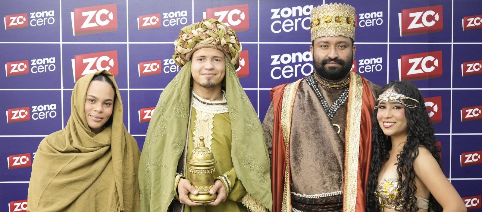 Virgen María, Mago Baltazar, Rey Herodes y bailarina. 