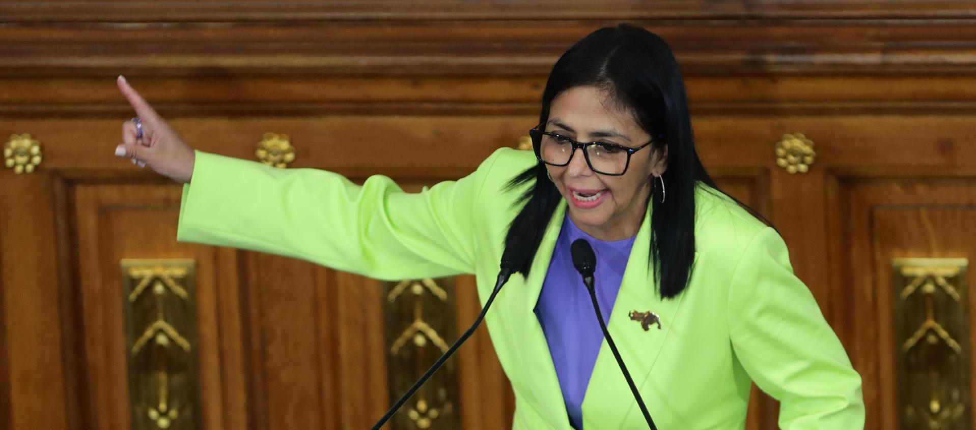 La presidenta encargada de Venezuela, Delcy Rodríguez.