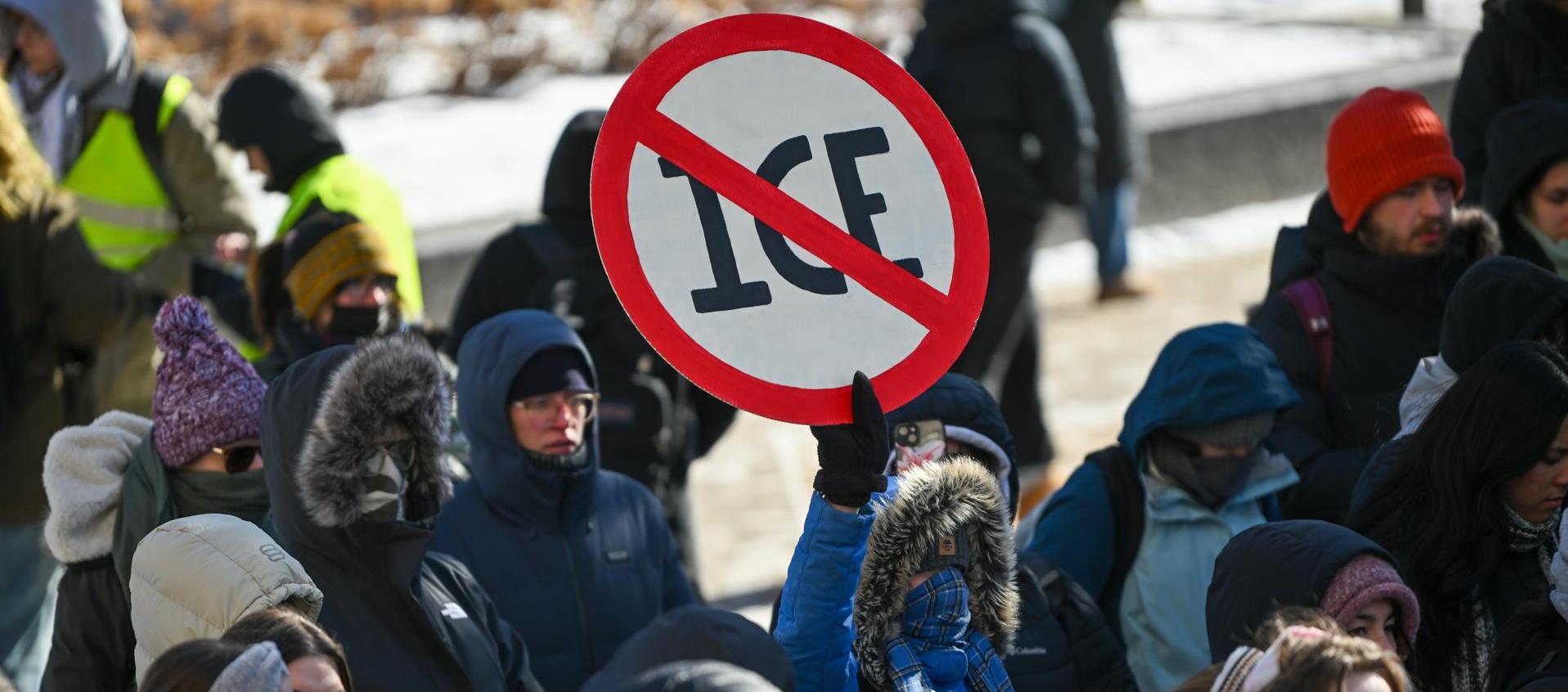 Protestas en contra del ICE en Minnesota.