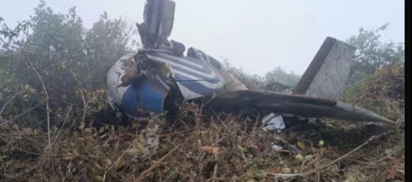 Avión de Satena accidentado.