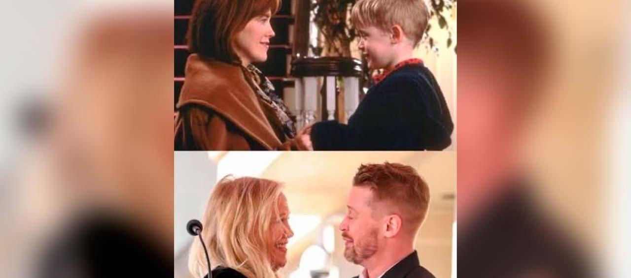El actor estadounidense Macaulay Culkin y la actriz Catherine O'Hara. 