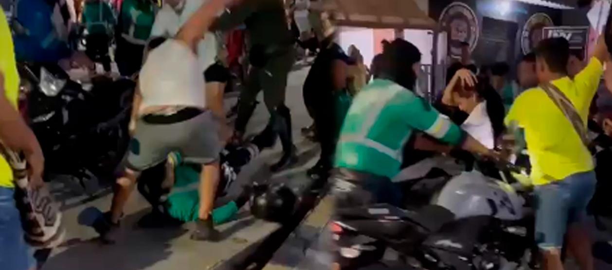 Momento de la agresión. 