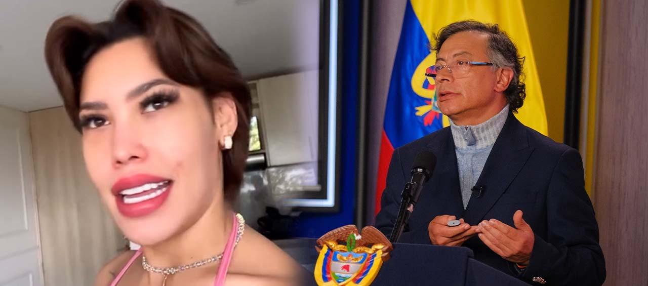 Ana del Castillo y el Presidente Gustavo Petro.