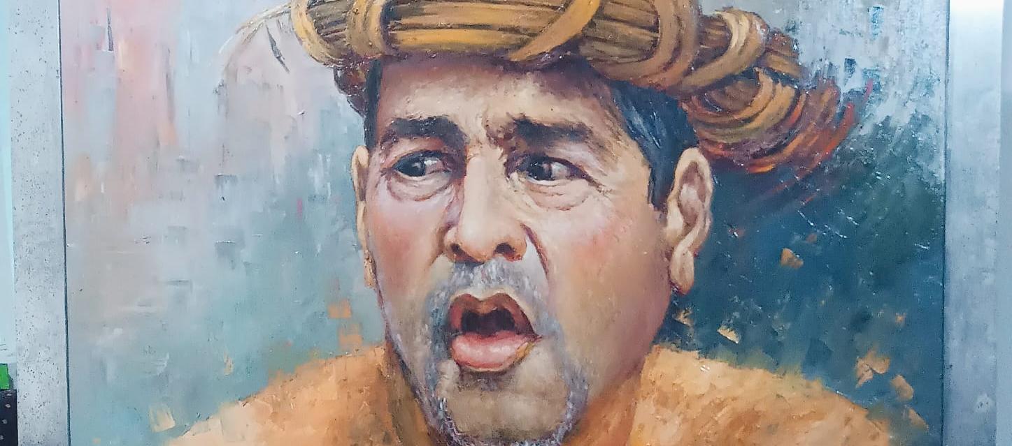 Retrato al óleo de Cecili Avendaño, elaborado por el maestro Ortegón.