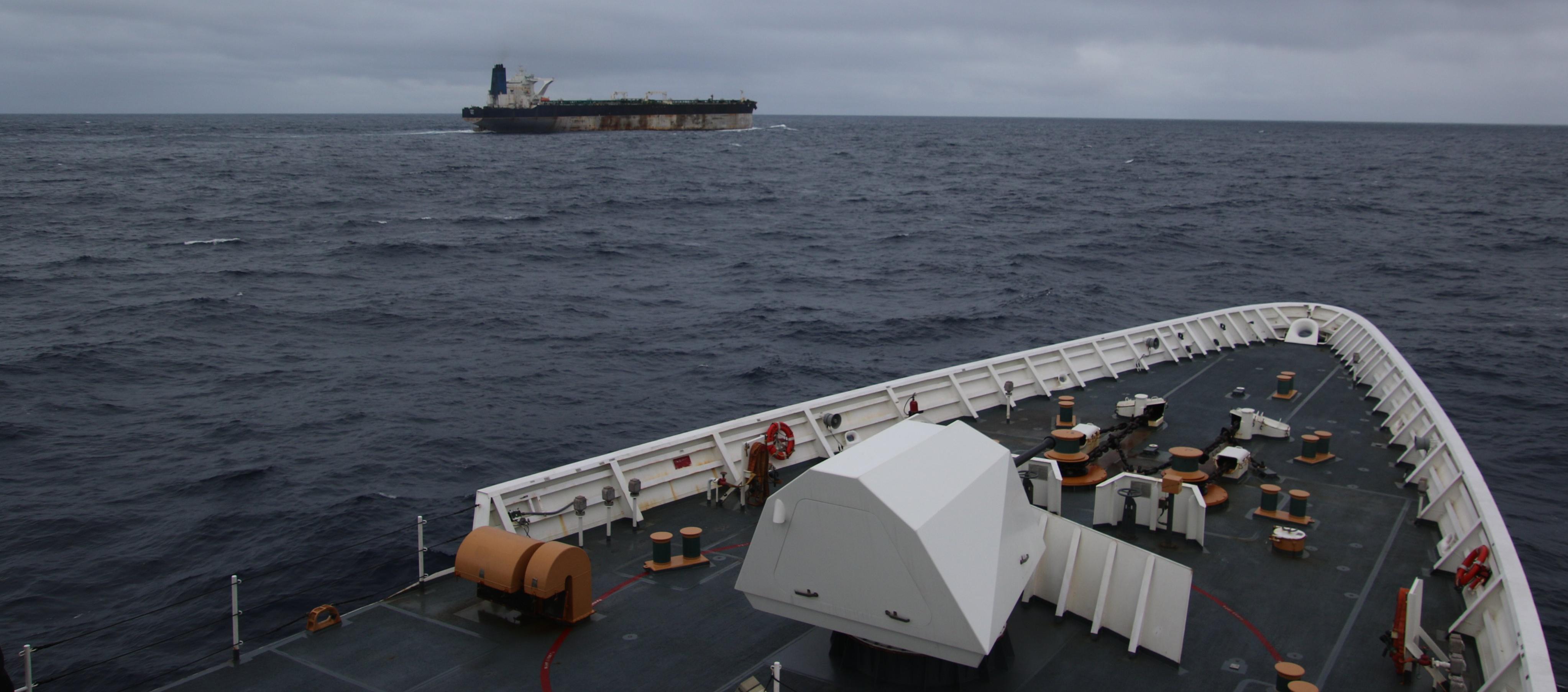 El buque interceptado.