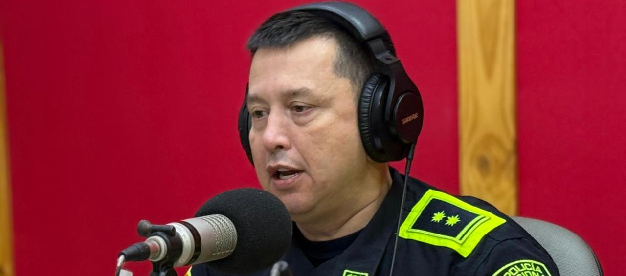 El Brigadier General Miguel Andrés Camelo Sánchez, comandante de la Policía Metropolitana de Barranquilla.