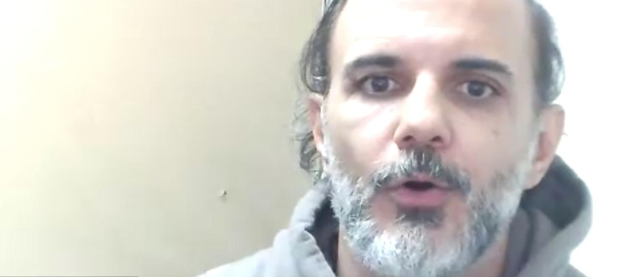  Álvaro Felipe Rivera Ramírez durante la audiencia virtual de legalización de captura de este lunes.