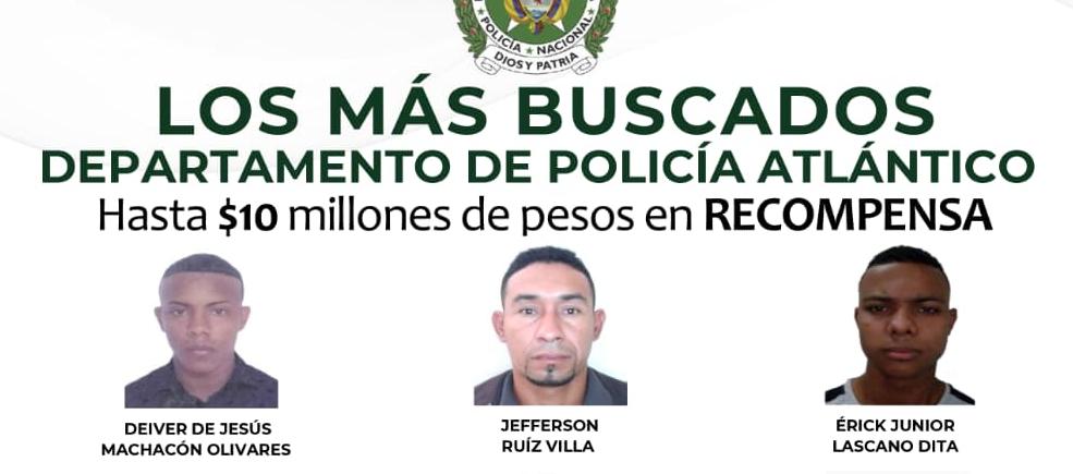 Cartel de los más buscados. 