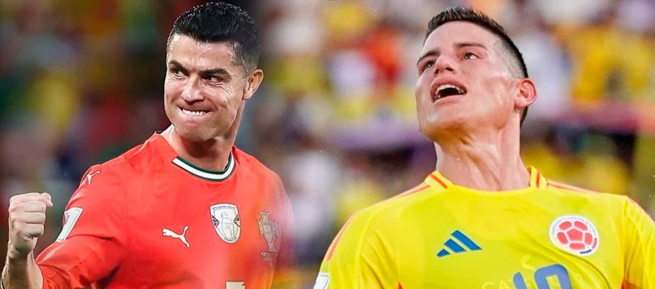 Cristiano Ronaldo y James Rodríguez.