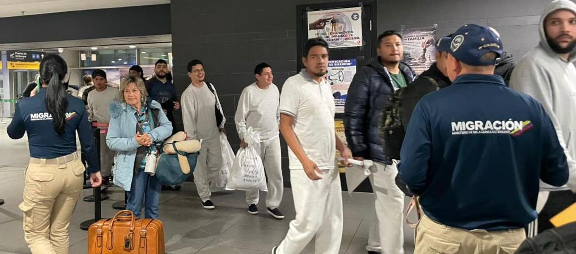 Los colombianos que llegaron al país este viernes.