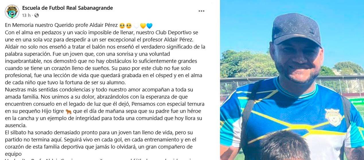 Aldair De Jesús Pérez Sarmiento.