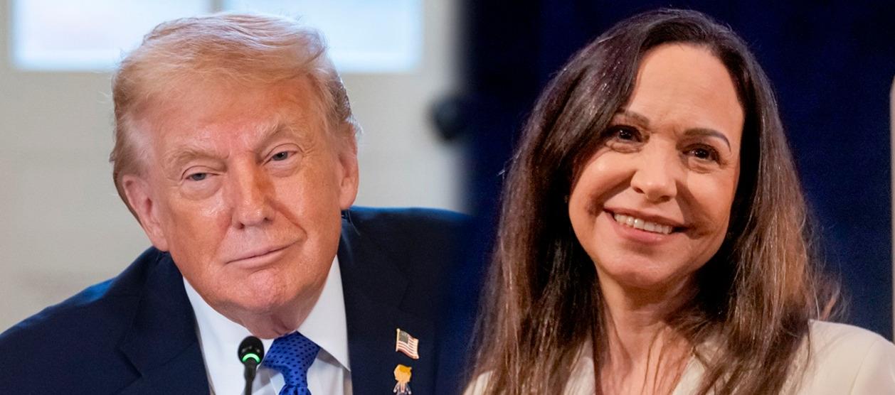 Donald Trump y María Corina Machado.