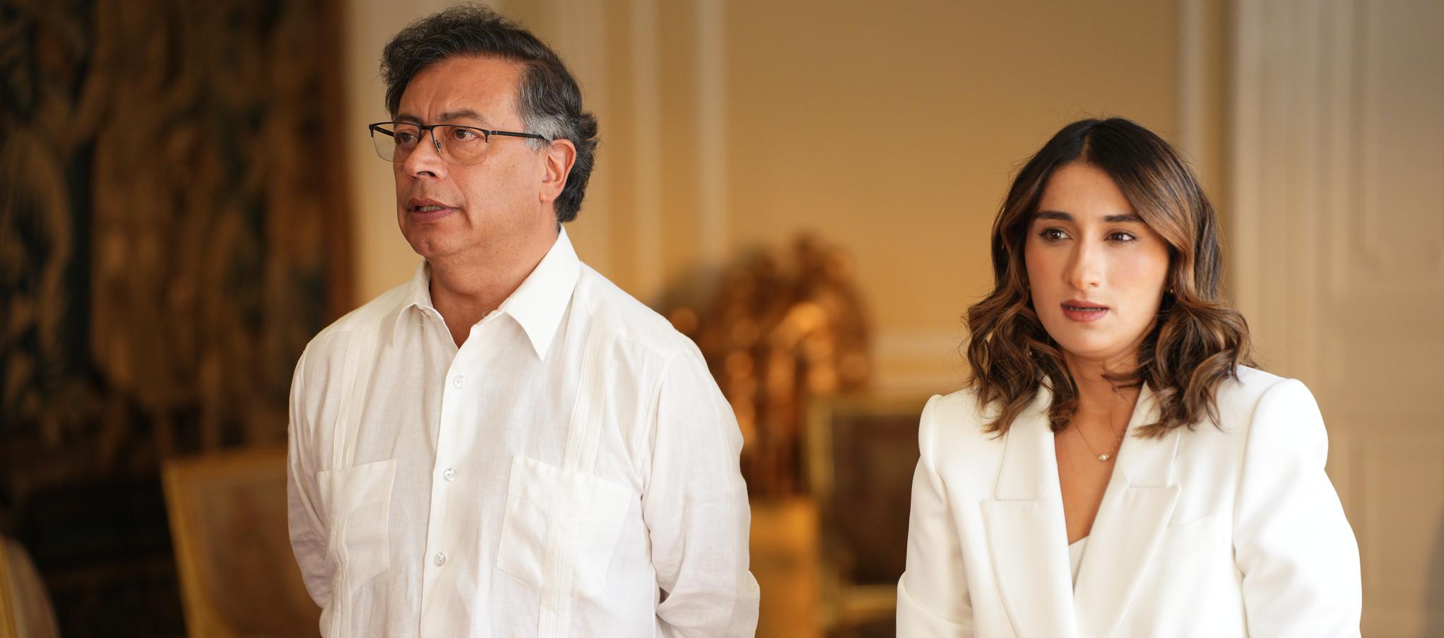 El Presidente Gustavo Petro y Laura Sarabia.