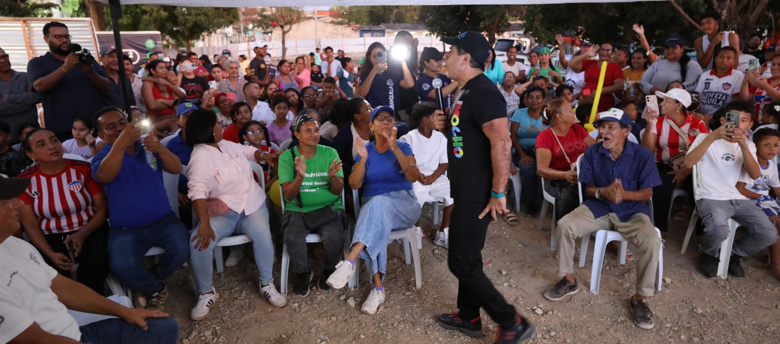 El alcalde Alejandro Char en el inicio de la obra.