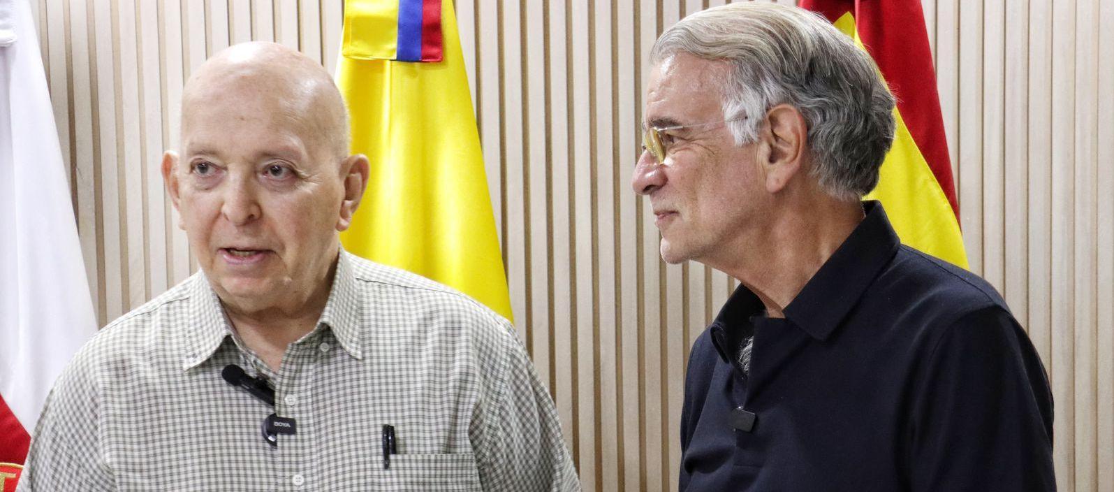 El Alto Comisionado para la Paz, Otty Patiño, y el Gobernador Eduardo Verano.