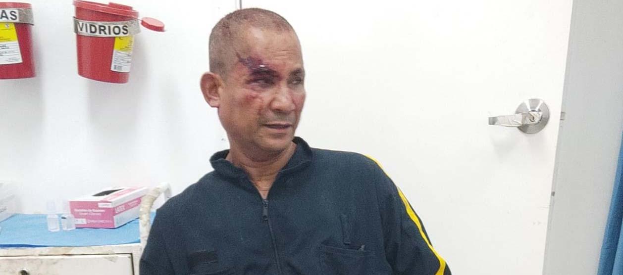 Danián Villamil, vigilante agredido. 