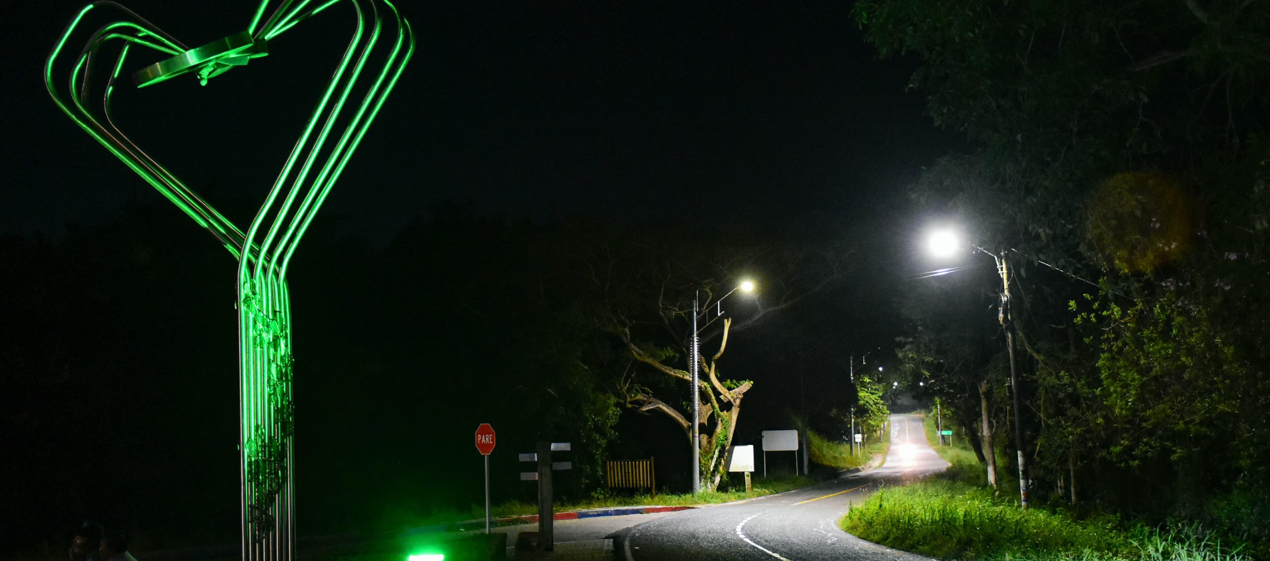 Iluminación en el corredor rural Baranoa - Usiacurí.